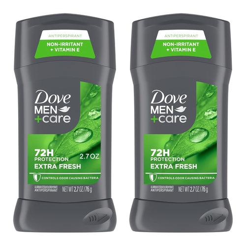 Dove Men+Care Antiperspirant Deodorant Stick Extra Fresh 2.7 oz 72H Protection Non-Irritant Vitamin E for Men Long-Lasting Citrus Scent