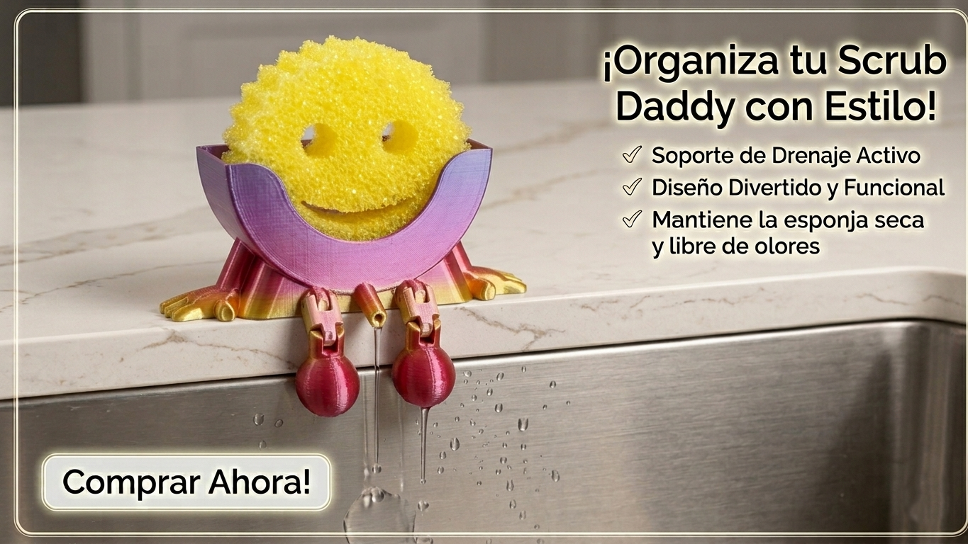 Funny Dish Sponge Holder with Drainage for Kitchen Organization 3d Print
