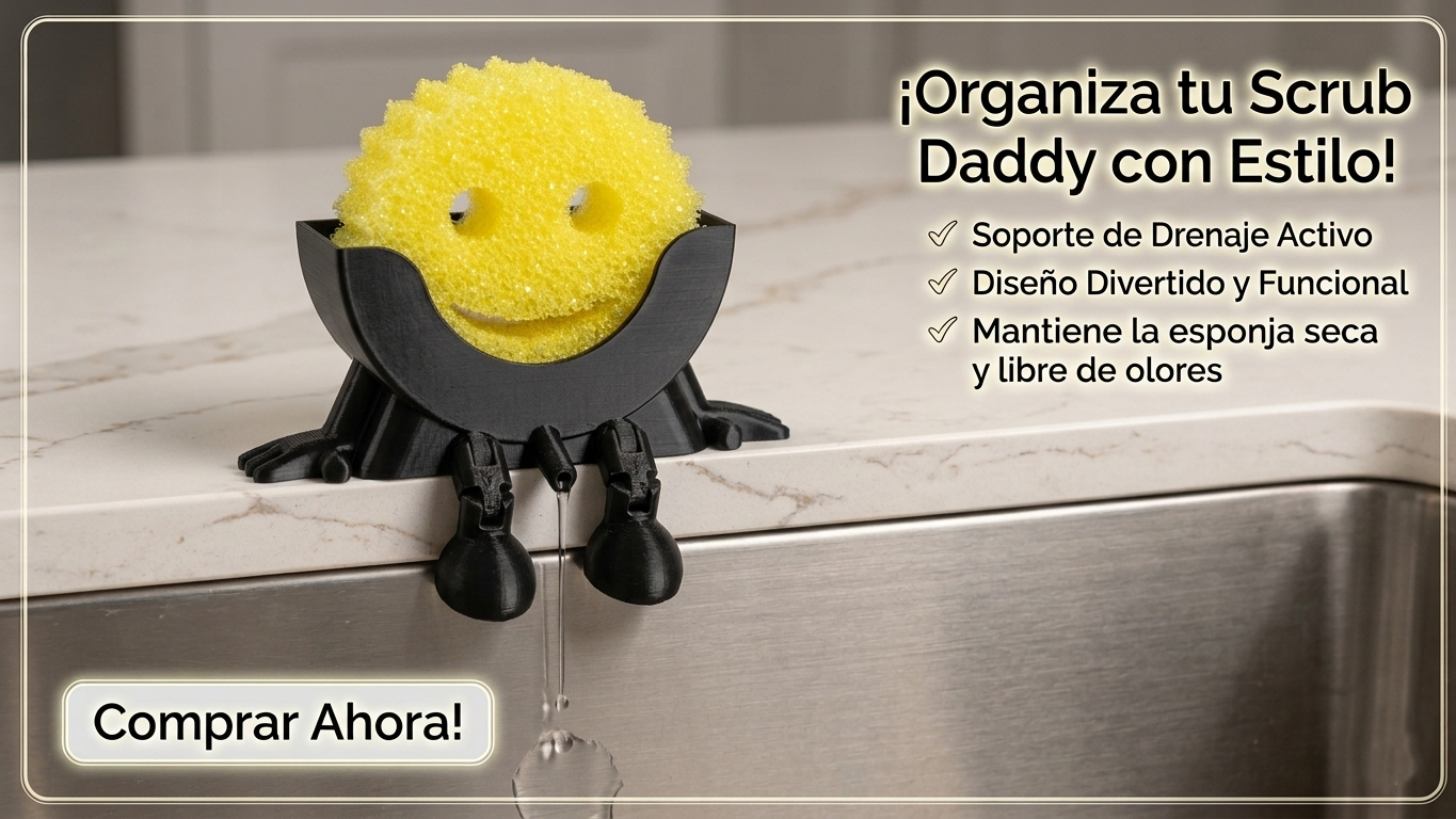 Funny Dish Sponge Holder with Drainage for Kitchen Organization 3d Print