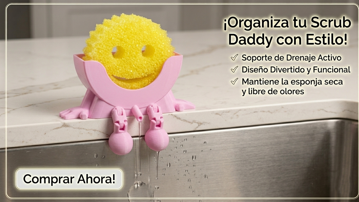 Funny Dish Sponge Holder with Drainage for Kitchen Organization 3d Print